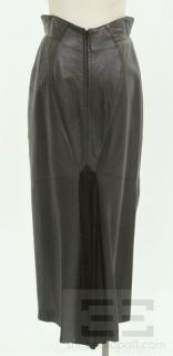 Michael Hoban for North Beach Leather Black Leather Maxi Skirt Size 11