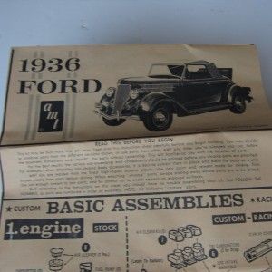 Vintage AMT Model Michael J Pollard 1936 Ford Flower Power Car Plastic