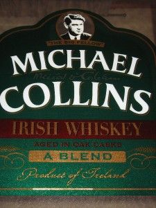 Michael Collins Irish Whiskey Bar Mirror Framed Large Size 27x21 Vtg