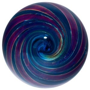 Glass Marble Jessetaj Iridescent Swirls Vortex Marble