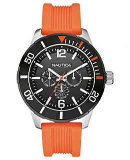 Nautica Watch, Mens Orange Resin Strap 48mm N14627G