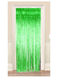 Irish St Patricks Day Party Green Shimmer Door Curtain
