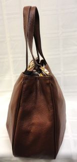 Authentic Michael Kors Brown Soft Leather Fulton Shoulder Bag MSRP $