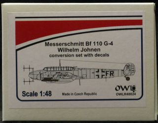 Owl Decals 1 48 Messerschmitt BF 110g 4 Ace Wilhelm Johnen Resin
