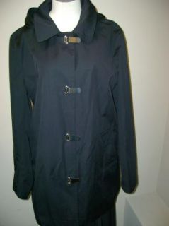 Michael Kors Black Missy Hooded Clip Coat XL $160