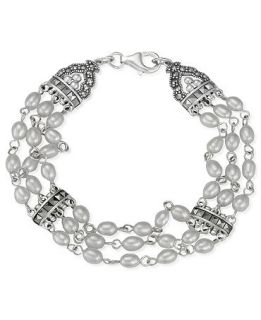 Genevieve & Grace Sterling Silver Bracelet, Freshwater Pearl and