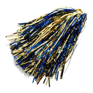 Blue Gold Metallic Rooter Pom