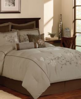 Bryan Keith Bedding, Hilo 9 Piece Embroidered Comforter Sets   Bed in
