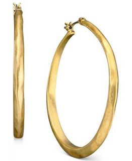 Kenneth Cole New York Earrings, Goldtone Medium Hoop