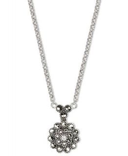 Judith Jack Necklace, Sterling Silver Marcasite (1/4 ct t.w.) and