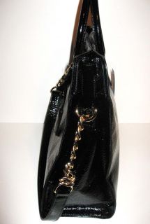 Michael Kors Hamilton Genuine Black Leather Large N s Tote Handbag New