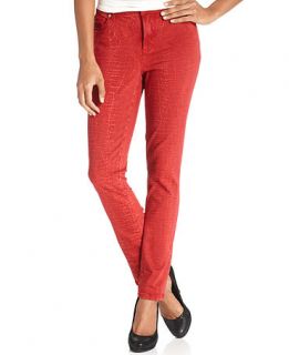Not Your Daughters Jeans, Sheri Skinny Printed Jeans, Red Wash