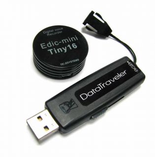 Micro Voice Recorder Edic Mini TINY16 B25 300hr USB Spy Digital Audio