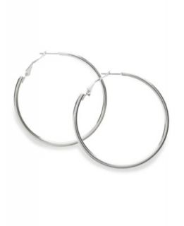 Kenneth Cole New York Earrings, Silver Tone Hoop Earrings   Fashion