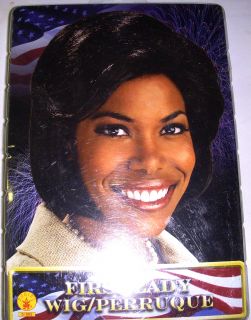 Michelle Obama First Lady Black Wig Costume Adult NIP