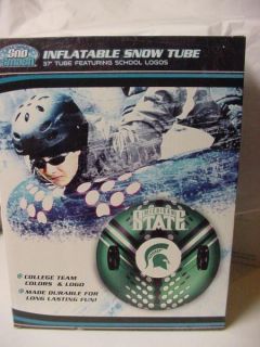 Michigan State Spartans Sparty Snow Tube Sled 37 Inflatable New