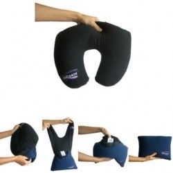 in 1 Convertible Softeeze Microbead Travel Pillow All Solution