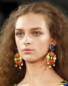 Miguel Ases Delicate Teardrop Exotic Beaded Gold Statement Earrings