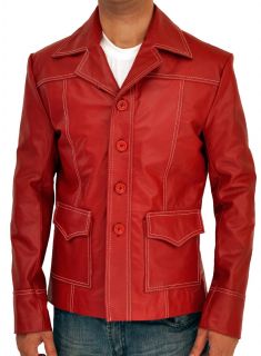 Brad Pitt Fight Club Tyler Durben 100% Leather Jacket/Coat**ALL SIZES
