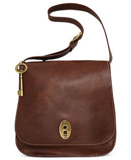 Fossil Handbag, Austin Leather Flap Shoulder Bag   Handbags