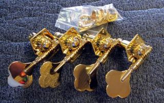 Mighty Mite Vintage Style Electric Bass Guitar Tuning Machines Gold