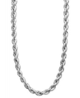 Giani Bernini Sterling Silver Necklace, 24 Diamond Cut Rope Chain