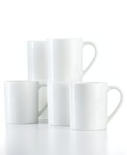 White Elements Dinnerware, Set of 6 Embossed Mugs   Casual Dinnerware