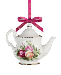 Royal Albert Christmas Ornament, Old Country Roses Teapot