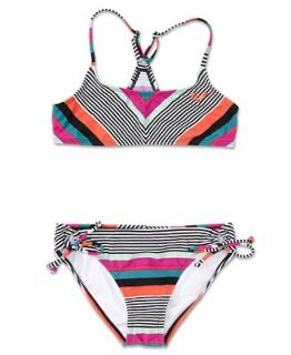 Roxy Kids Swimsuit, Girls Striped Two Piece Swimsuit