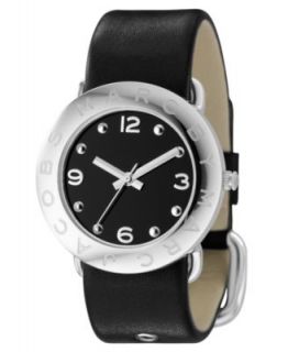 Marc by Marc Jacobs Watch, Womens Black Leather Strap 40mm MBM1205