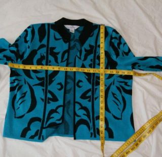 Ming Wang Acrylic Knit Open Cardigan Sweater Jacket Medium
