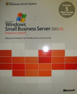 Microsoft Windows Small Business Server SBS 2003 Retail Edition 5 Cal