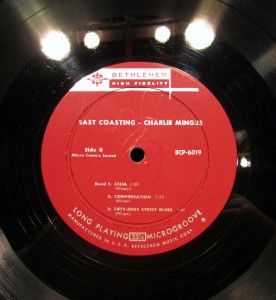 Charlie Mingus East Coasting Bethlehem Deep Groove Red Label