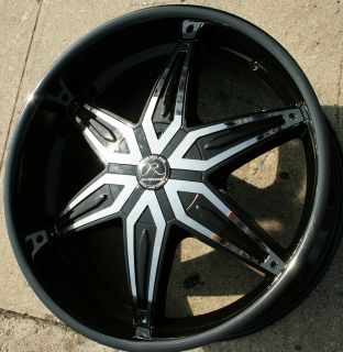 Karizzma Draco KR11 22 Black Rims Wheels Tahoe 07 Up 22 x 9 5 6H 30