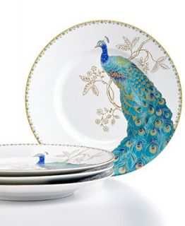 222 Fifth Dinnerware, Set of 4 Peacock Garden Salad Plates