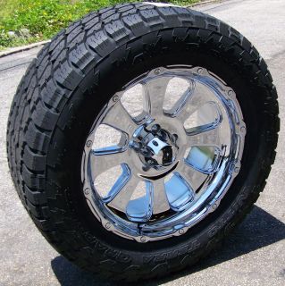 20 Chrome XD Wheels Nitto Terra Grappler Tires 8 Lug