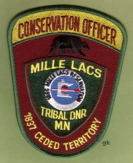 Mille Lacs MN Tribal Conservation Officer Shoulder Patch