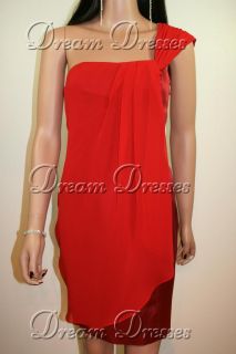 BNWT Karen Millen Red Silk Layer Dress Size 10 RRP £160