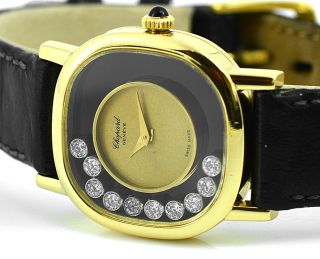 Chopard 18K Solid Gold Happy Diamond Ladies Watch Manual Wind Swiss