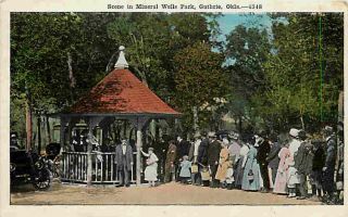 Guthrie Oklahoma OK 1920s Mineral Wells Park Vintage Postcard