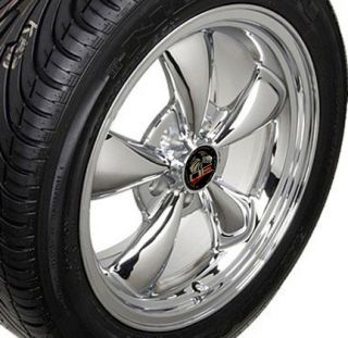 Chrome Bullitt Bullet Style Wheels Rims Tires 17x8 Fits Mustang® GT