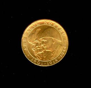 1944 Gold Romania 20 Lei World War II Issue Three Kings Coin