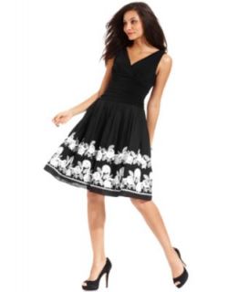 SL Fashions Petite Dress, Short Sleeve Ruched A Line   Womens Dresses