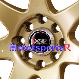 16 16x7 XXR 522 Gold Concave Wheels Rims 06 11 12 Honda Fit 93 94 97