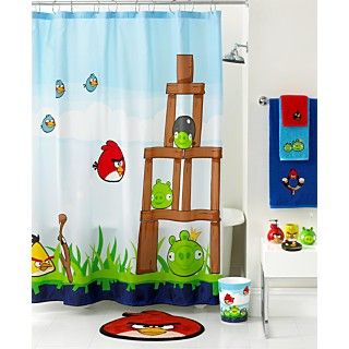 Jay Franco Bath Accessories, Angry Birds Burst Shower Curtain