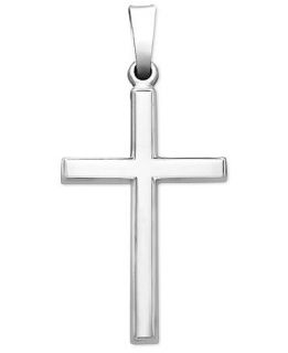 14k White Gold Pendant, Traditional Cross   Necklaces   Jewelry