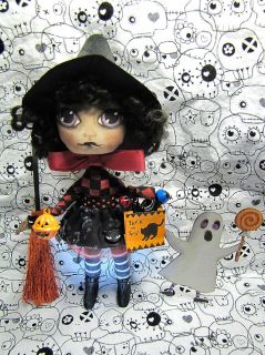 OOAK Primitive Folk Art Halloween Witch Doll Muffin EHD