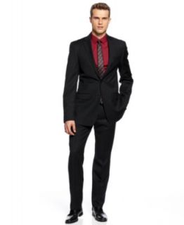 Calvin Klein X Suit, Black Tonal Stripe Slim Fit