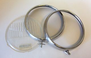 1930 1931 Ford Headlamp Trim Rings and Lens