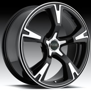 20x8 5 Black FOOSE RS Wheels 5x120 Rims